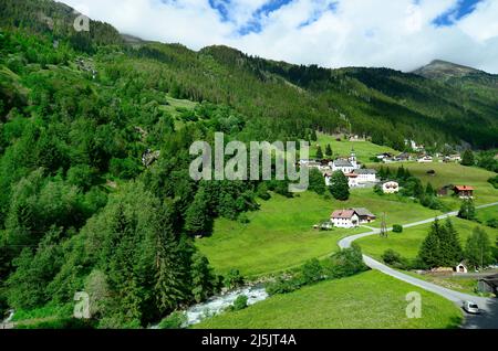 Austria, Tyrol, settlement in Pitztal valley Stock Photo