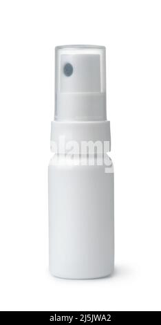 Blank pocket spray bottle with cap isolated on white Stock Photo