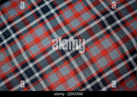 Checkered fabric in 4 colors Stock Photo
