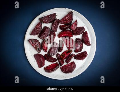 Roasted red beets Stock Photo