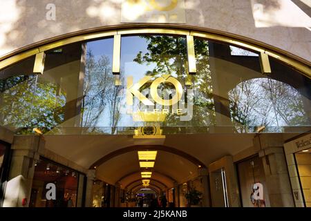 Entrance of the Kö-Galerie shopping mall in Düsseldorf/Germany with ...