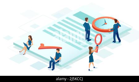 Time management and timely customer service concept Stock Vector