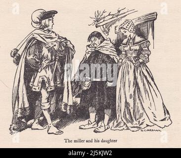 Vintage Stories from Grimm by Blackie - Rumpelstiltskin. Stock Photo