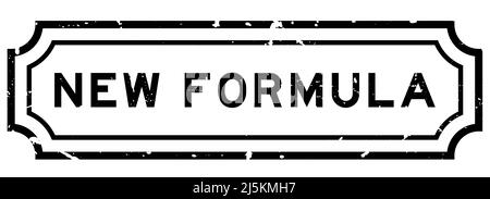Grunge black new formula word rubber seal stamp on white background Stock Vector