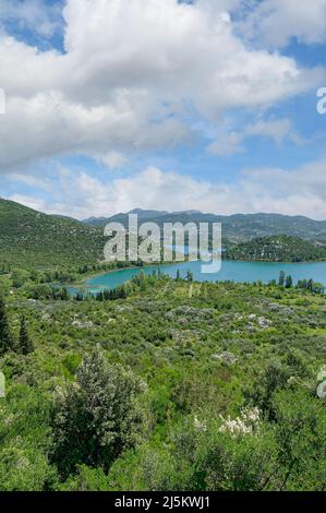 Bacina Lakes,Ploce,Dubrovnik Neretva district,adriatic Sea,Dalmatia region,Croatia Stock Photo