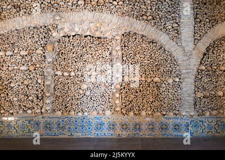 The ossuary with skulls of dead monks in the Great Meteoron monastery ...