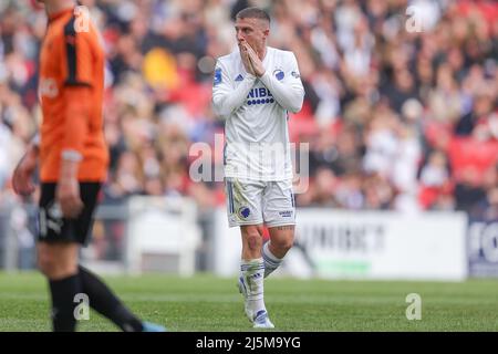 Copenhagen, Denmark. 24th Apr, 2022. Pep Biel (16) of FC Copenhagen seen during the 3F Superliga match between FC Copenhagen and Randers FC at Parken in Copenhagen. (Photo Credit: Gonzales Photo/Alamy Live News Stock Photo