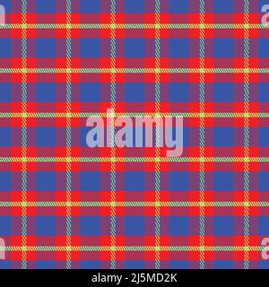 Plaid checkered fabric pattern. Modern plaid design for shirts, skirts, tablecloths, flannel, and blanket. Vector illustration. eps 10 Stock Vector