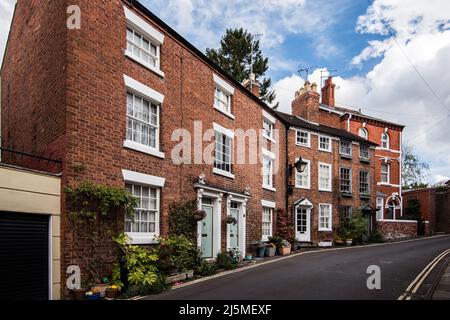 Shrewsbury  in Shropshirehas a fine mix of buildings with hundfeds being 'listed'. Not all are timbered by any means. Stock Photo