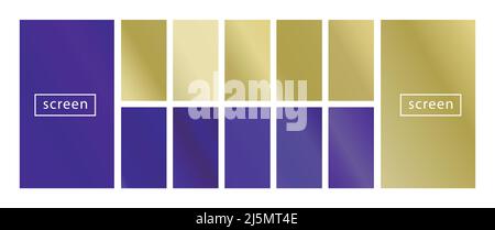Mobile screen lock display collection of colorful backgrounds in trendy neon colors. Modern screen vector design for mobile app. Soft color abstract Stock Vector