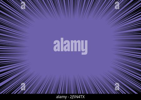 Radial motion speed lines for Manga comics or explosion drawing vector background. Stock Vector