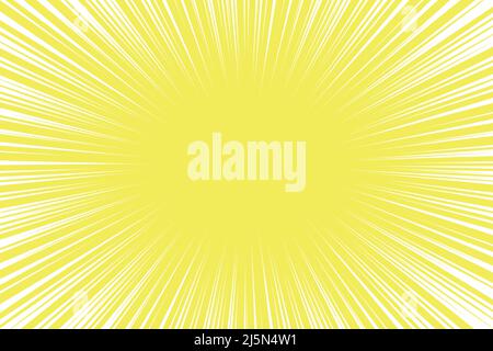 Radial motion speed lines for Manga comics or explosion drawing vector background. Stock Vector