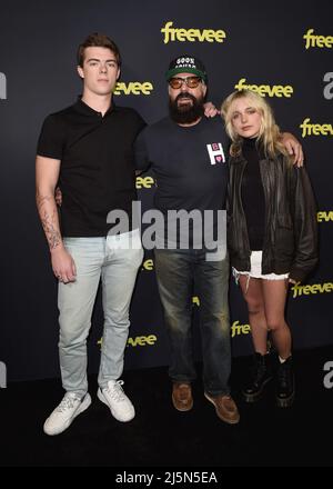 Los Angeles, USA. 24th Apr, 2022. Eamonn Welliver, Titus Welliver and Cora Welliver walking on the red carpet at the Los Angeles premiere of 'Bosch: Legacy' at The London West Hollywood in Los Angeles, CA on April 24, 2022. (Photo By Scott Kirkland/Sipa USA) Credit: Sipa USA/Alamy Live News Stock Photo