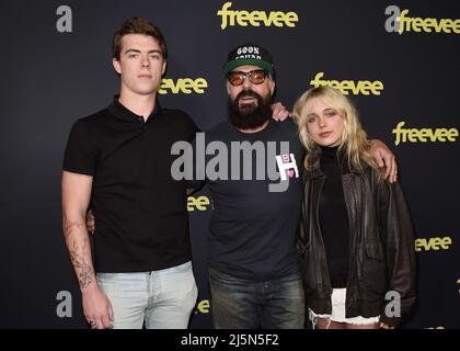 Los Angeles, USA. 24th Apr, 2022. Eamonn Welliver, Titus Welliver and Cora Welliver walking on the red carpet at the Los Angeles premiere of 'Bosch: Legacy' at The London West Hollywood in Los Angeles, CA on April 24, 2022. (Photo By Scott Kirkland/Sipa USA) Credit: Sipa USA/Alamy Live News Stock Photo