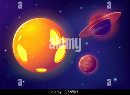 Planets on space Stock Vector