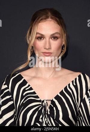 Los Angeles, USA. 24th Apr, 2022. Madison Lintz walking on the red carpet at the Los Angeles premiere of 'Bosch: Legacy' at The London West Hollywood in Los Angeles, CA on April 24, 2022. (Photo By Scott Kirkland/Sipa USA) Credit: Sipa USA/Alamy Live News Stock Photo