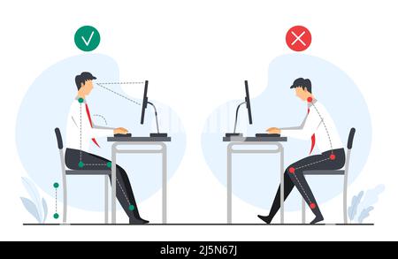 Ergonomics infographic concept Stock Vector