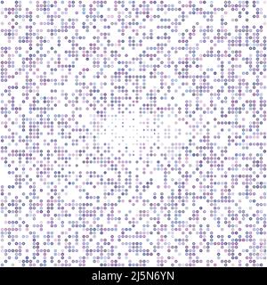 Halftone circular elements, digital dots abstract background, vector illustration Stock Vector