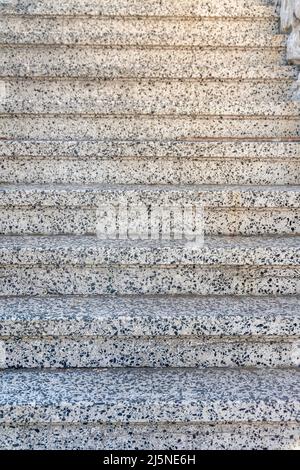 Granite steps of an outdoor staircase at San Francisco, California Stock Photo