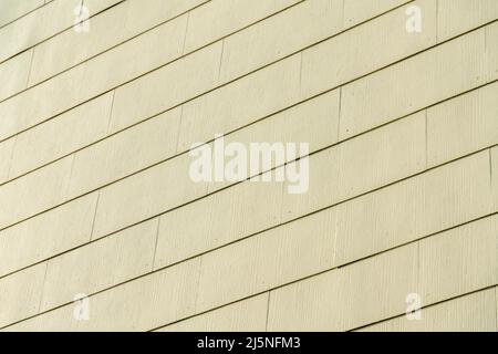 Painted wood tile wall cladding at San Francisco in California Stock Photo