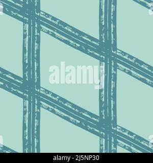 Abstract seamless pattern for textile and packaging design. Rough geometric lines in grunge graffiti style. Vector illustration EPS10 easy to recolor Stock Vector