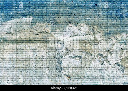 Blue and white grunge wall background Stock Photo