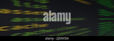 Blurred image of source code on screen close-up with selective focus. Internet security breach. Stock Photo