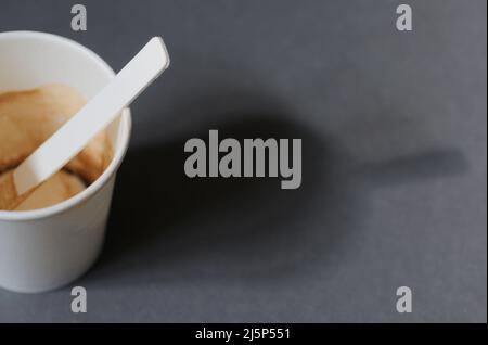 empty paper cup of coffee Stock Photo