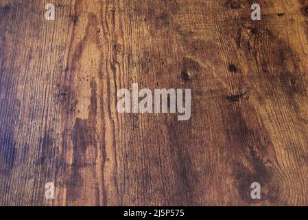 Wooden texture from table in perspective and natural light on left side Stock Photo