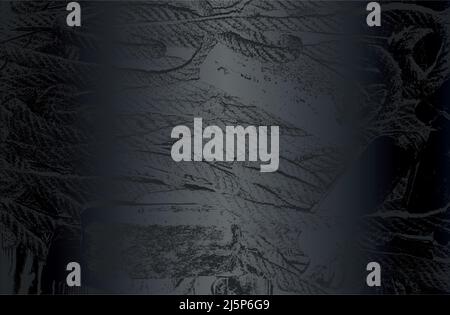 Luxury black metal gradient background with distressed ropes, fishing net, textile mesh texture. Vector illustration Stock Vector