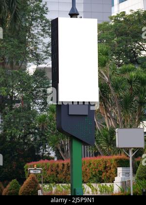 blank billboard on the side of the road Stock Photo