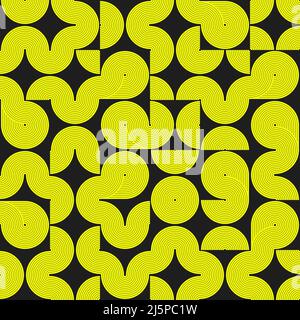 Modern Art pattern inspired by Bauhaus design made with abstract geometric shapes and bold forms. Digital graphics elements for poster, cover, art, pr Stock Vector