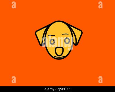 Seamless pattern with cute dog face on white background Stock Vector