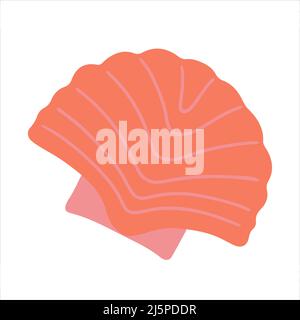 Seashell hand drawn doodle style. Vector illustration Stock Vector