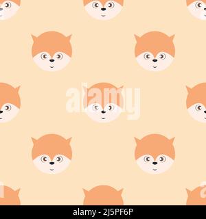 colorful Wild cat isolated on brown background is in Seamless pattern - vector illustration Stock Vector