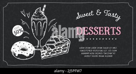 Lovely hand drawn menu card, yummy food, great for menus, advertisement, banners, wallpapers - vector design Stock Vector