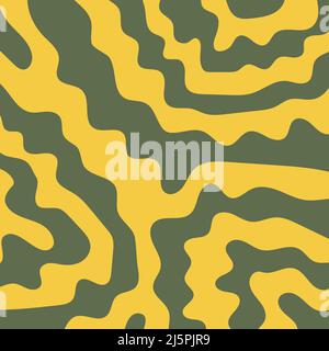 Abstract vector background, acrylic fluid art imitation. Pastel colors, liquid paint. Grey and yellow colors. Modern template for banner, design and Stock Vector
