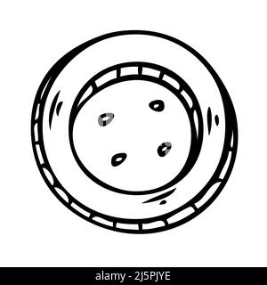 Button for sewing. Fashion designer tool. Vector illustration Stock Vector