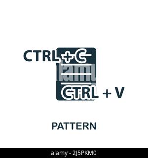 Pattern icon. Monochrome simple Artificial Intelligence icon for templates, web design and infographics Stock Vector