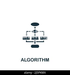 Algorithm icon. Monochrome simple Artificial Intelligence icon for ...