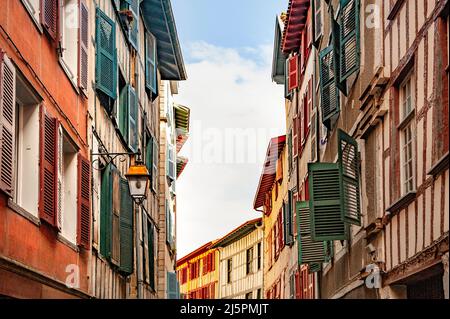 The old town of Bayonne in the Basque region of France Stock Photo