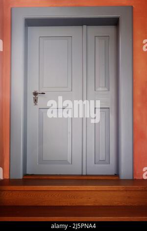 classic door and stairs Stock Photo