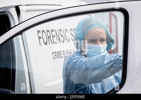 British Forensic Services police vehicle Stock Photo - Alamy
