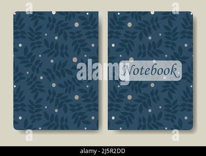Cover design with floral pattern. Hand drawn creative flower. Colorful artistic blue background Stock Vector