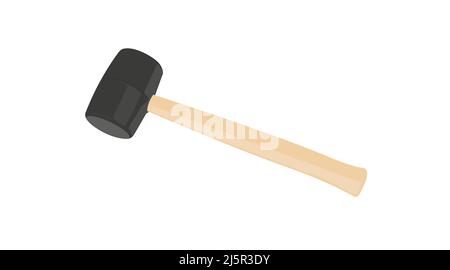 Mallet. Vector Isolated Illustration of a Mallet on a white background Stock Vector