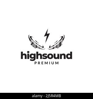 speaker sound battle logo design vector graphic symbol icon illustration creative idea Stock Vector