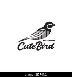 modern shape sparrow bird logo design vector graphic symbol icon illustration creative idea Stock Vector