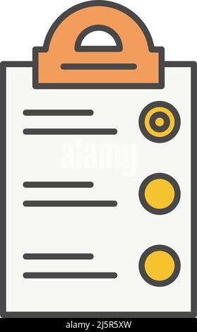 Project plan clipboard vector icon order checklist Stock Vector