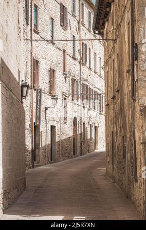 Streets of the histrorical centre of San Marino, San Marino - 12.07.2021 Stock Photo