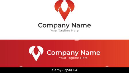 abstract red logo, company logo, business logo, abstract corporate logo, modern logo template, symbolic iconic logo Stock Vector